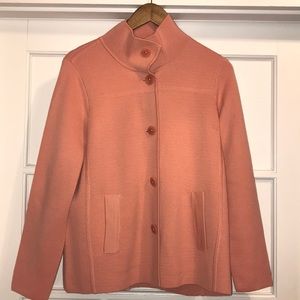Talbots Petite Coral Merino Wool Cardigan A
